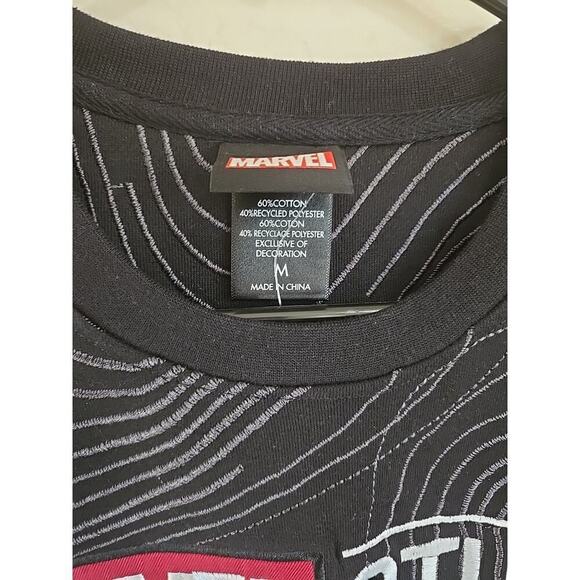Marvel Studios Logo Topographic Pattern Crewneck- BoxLunch Exclusive Black - Picture 5 of 10